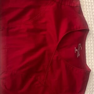 Buttersoft Vivid Red Medical Scrub Top